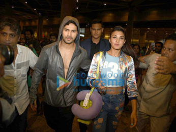 Varun Dhawan, John Abraham & Jacqueline Fernandez return from 'Dishoom' promotions in Nagpur
