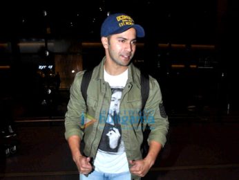 Varun Dhawan arrives back from Bangkok