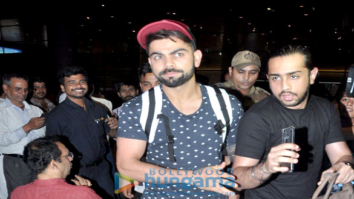 Virat Kohli snapped at the airport arriving from Delhi