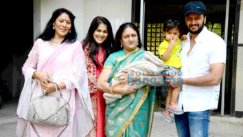 Riteish Deshmukh & Genelia Dsouza  snapped with their new born baby boy