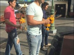 Varun Dhawan shows his religious side in Bangkok