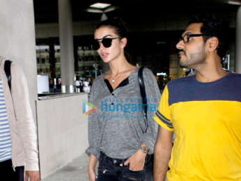 Abhishek Bachchan, Amy Jackson & Neha Dhupia snapped at the airport