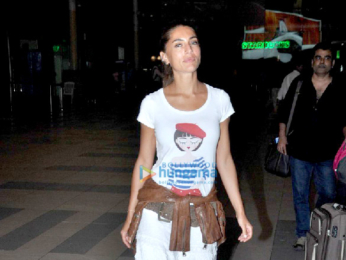 Caterina Murino snapped with Rajeev Khandelwal & Gauahar Khan at the airport