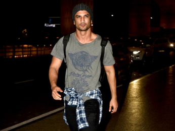 Sushant Singh Rajput & Kriti Sanon depart for Mauritius