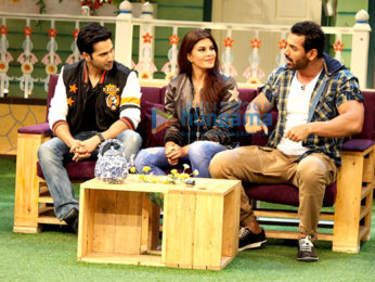 John Abraham, Varun Dhawan & Jacqueline Fernandez promote 'Dishoom' on sets of The Kapil Sharma Show
