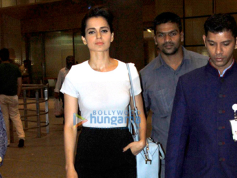 Kangna Ranaut arrives in Mumbai after the India Couture Week 2016 in Delhi