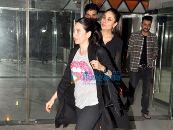 Kareena Kapoor Khan, Karisma Kapoor & Karan Johar snapped post dinner at Sanjay Kapoor's house