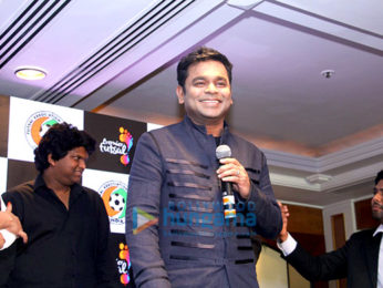 A R Rahman at the press conference of 'Premier Futsal'