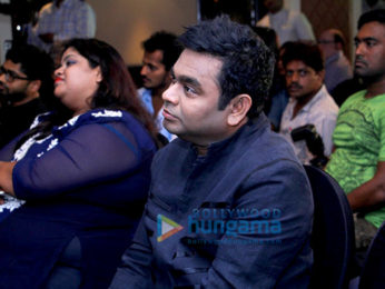 A R Rahman at the press conference of 'Premier Futsal'