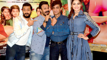 Riteish Deshmukh, Vivek Oberoi, Urvashi Rautela & Indra Kumar at the media meet of ‘Great Grand Masti’
