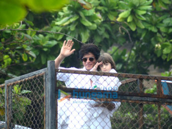 Shah Rukh Khan & AbRam Khan snapped on the occasion of Eid