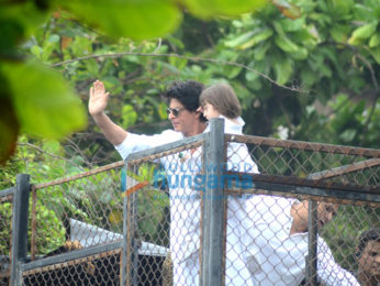 Shah Rukh Khan & AbRam Khan snapped on the occasion of Eid