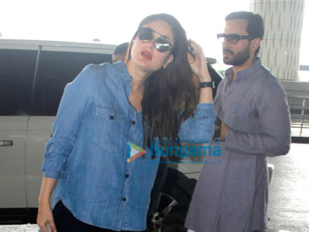 Saif Ali Khan & Kareena Kapoor Khan snapped at the international airport