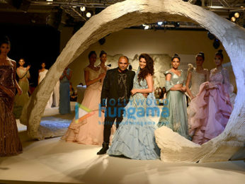Saiyami Kher walks the ramp for Gaurav Gupta at the Couture week