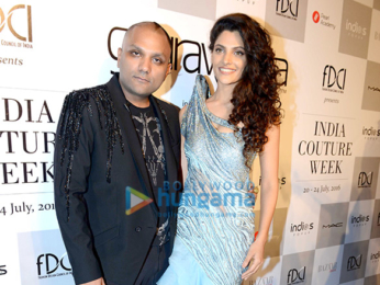 Saiyami Kher walks the ramp for Gaurav Gupta at the Couture week