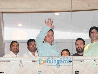 Salman Khan waves and greets his admirers on Eid in Mumbai