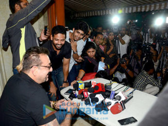 Sanjay Dutt celebrates birthday with media