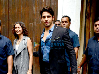Sidharth Malhotra, Katrina Kaif, Karan Johar & Farhan Akhtar snapped at 'Baar Baar Dekho' promotional shoot