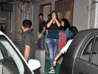 Sonakshi Sinha snapped post dubbing with Shekhar Ravjiani