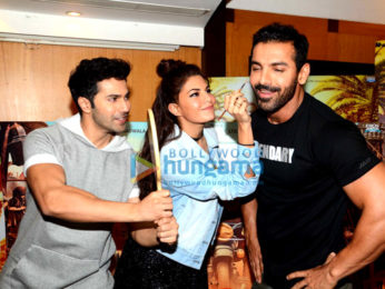 Varun Dhawan, Jacqueline Fernandez & John Abraham at 'Dishoom' promotions