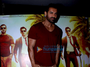 Varun Dhawan, John Abraham & Jacqueline Fernandez grace the 'Dishoom' media meet