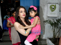 Aishwarya Rai Bachchan, Aaradhya Bachchan & Vidya Balan snapped at Vidya’s sister’s kid’s birthday bash