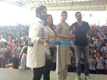 Cast of the film launch the track 'Happy Oye' from the film 'Happy Bhag Jayegi'