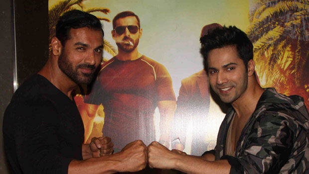 Varun Dhawan, John Abraham, Raftaar At ‘Dishoom’ Fan Interaction Event Varun Dhawan, John Abraham, Raftaar At ‘Dishoom’ Fan Interaction Event