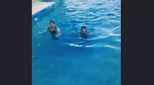 Watch: Alia Bhatt and Katrina Kaif indulge in pool aerobics Watch: Alia Bhatt and Katrina Kaif indulge in pool aerobics
