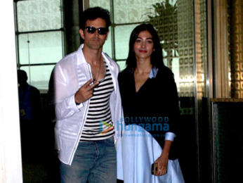 Hrithik Roshan & Pooja Hegde leave for Hyderabad to promote 'Mohenjo Daro'