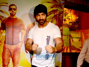 John Abraham visits Gaiety Galaxy theatre to promote his film 'Dishoom'