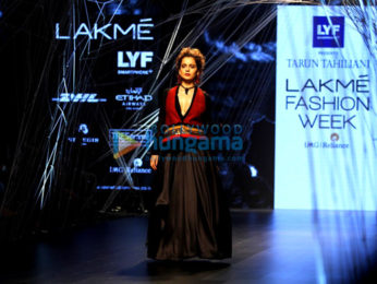 Kangna Ranaut walks the ramp at Lakme Fashion Week 2016 for Tarun Tahiliani