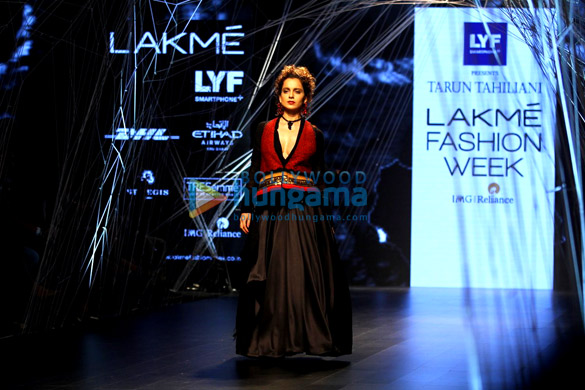 Kangna Ranaut walks the ramp at Lakme Fashion Week 2016 for Tarun Tahiliani
