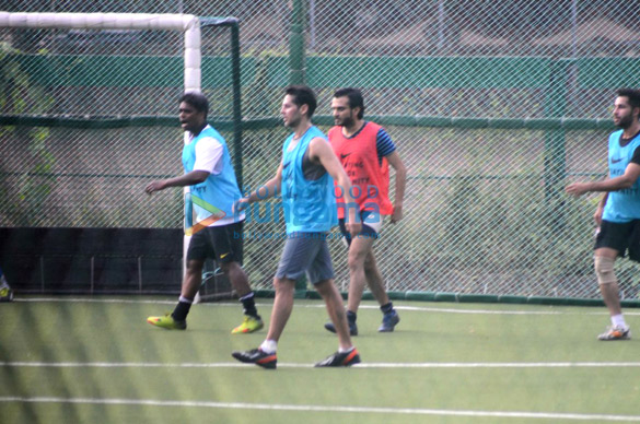 ranbir kapoor dino morea armaan jain snapped at football practice
