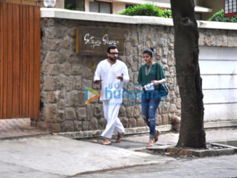 Saif Ali Khan snapped as he takes a walk around his home