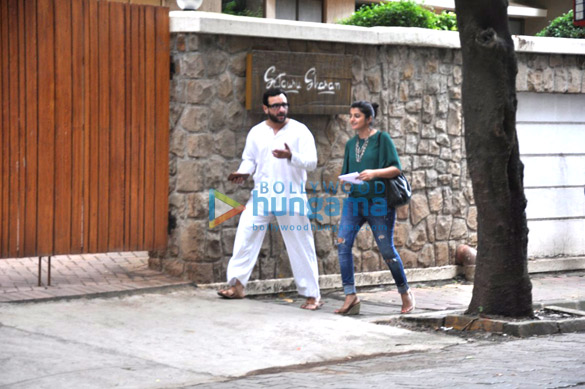 saif snapped as he takes a walk around his home 3