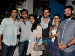 Sidharth Malhotra snapped with his brother post dinner at Olive
