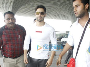 Varun Dhawan & Alia Bhatt depart to shoot for 'Badrinath Ki Dulhania' in Gujarat