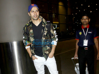 Varun Dhawan and Alia Bhatt arrive in Mumbai from USA