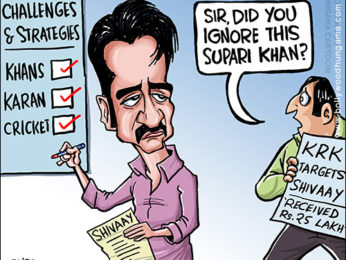 Bollywood Toons: Ajay Devgn versus KRK! Bollywood Toons: Ajay Devgn versus KRK!
