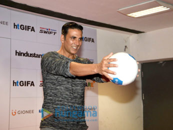 Akshay Kumar at the launch of HT GIFA football initiative
