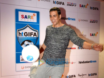 Akshay Kumar at the launch of HT GIFA football initiative