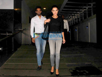 Amy Jackson & Upen Patel snapped post dinner at Hakkasan