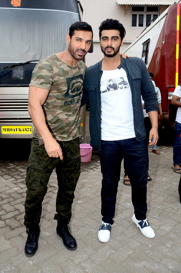 John Abraham & Arjun Kapoor snapped at Mehboob Studio