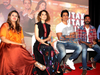 Kangna Ranaut, Sonu Sood & Prabhu Deva at the music launch of 'Tutak Tutak Tutiya'