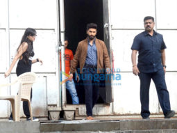 Ranveer Singh snapped on the sets of an ad shoot