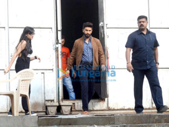 Ranveer Singh snapped on the sets of an ad shoot