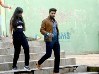 Ranveer Singh snapped on the sets of an ad shoot