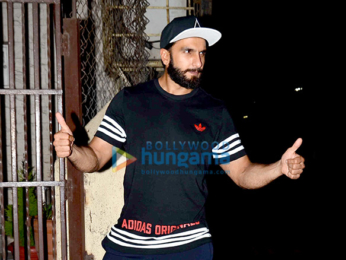 Ranveer Singh snapped post dubbing at a studio in Bandra