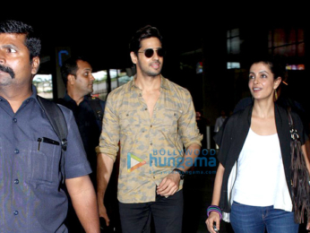 Sidharth Malhotra & Katrina Kaif return from Delhi promotions of 'Baar Baar Dekho'
